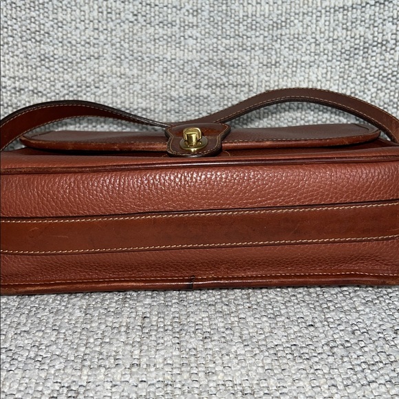 Vintage Coach Sheridan Glenwood Bag Classic Brown Leather Crossbody Bag - Picture 9 of 11